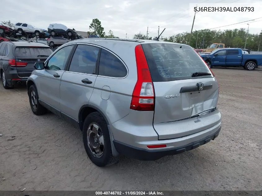 2010 Honda Cr-V Lx VIN: 5J6RE3H39AL048793 Lot: 40746702