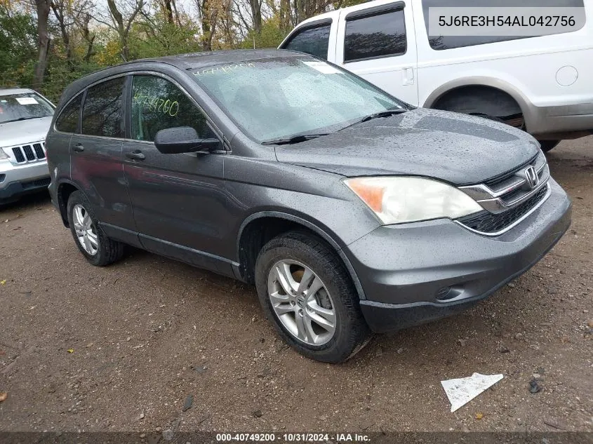 2010 Honda Cr-V Ex VIN: 5J6RE3H54AL042756 Lot: 40749200