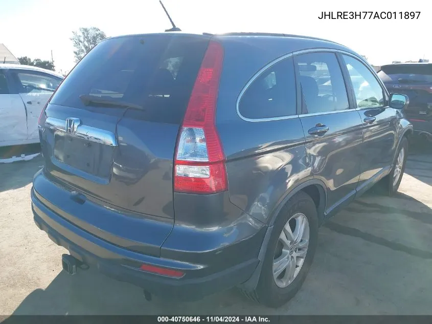 2010 Honda Cr-V Exl VIN: JHLRE3H77AC011897 Lot: 40750646