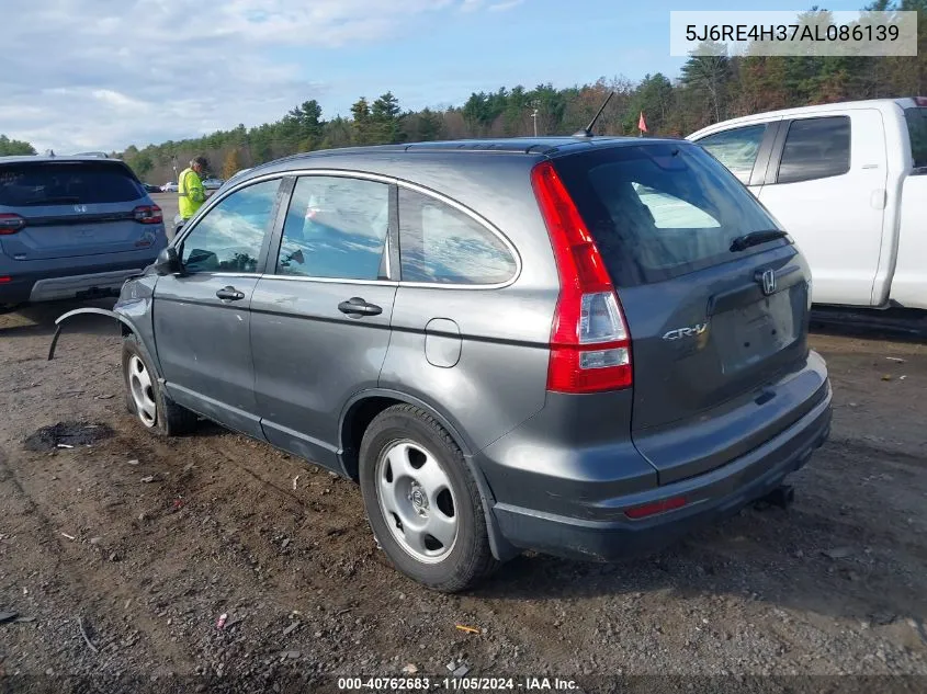 2010 Honda Cr-V Lx VIN: 5J6RE4H37AL086139 Lot: 40762683