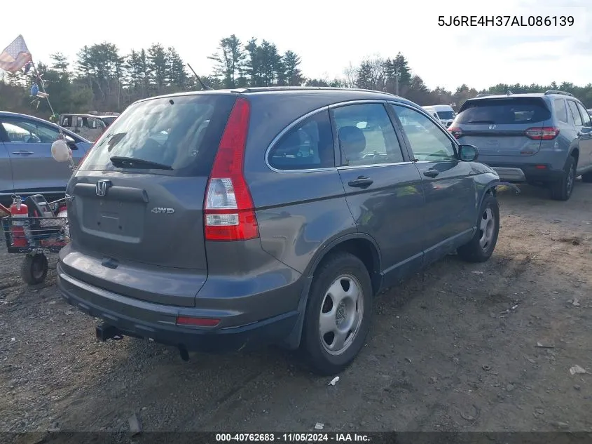 2010 Honda Cr-V Lx VIN: 5J6RE4H37AL086139 Lot: 40762683