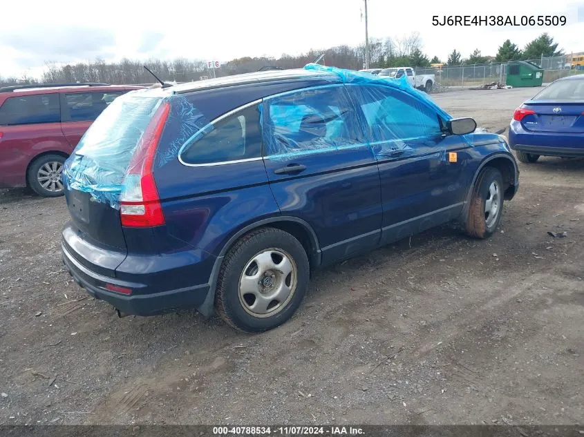 2010 Honda Cr-V Lx VIN: 5J6RE4H38AL065509 Lot: 40788534