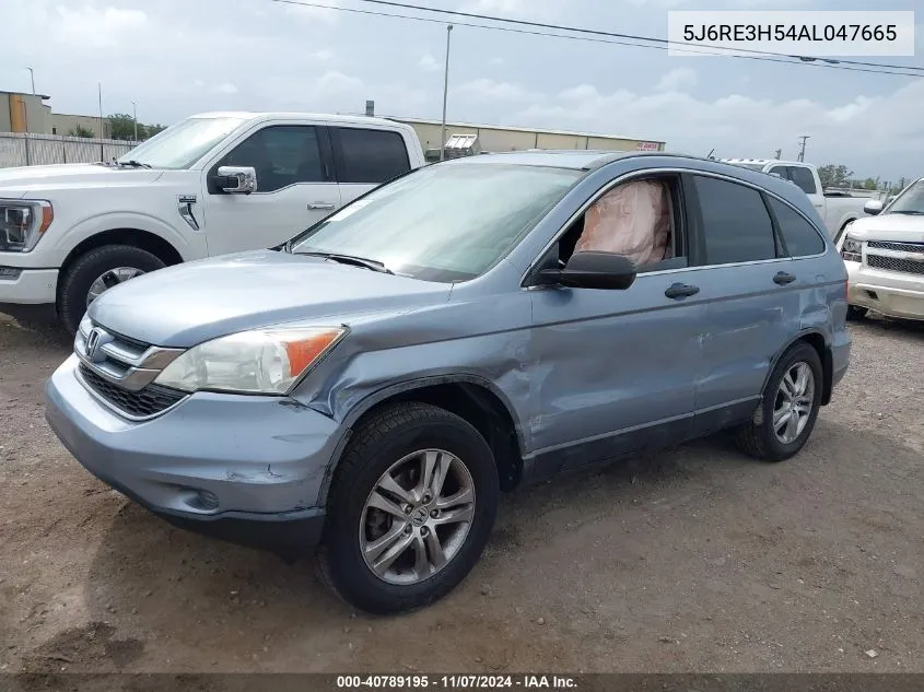 2010 Honda Cr-V Ex VIN: 5J6RE3H54AL047665 Lot: 40789195