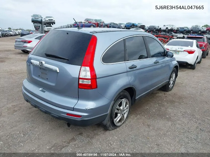 2010 Honda Cr-V Ex VIN: 5J6RE3H54AL047665 Lot: 40789195