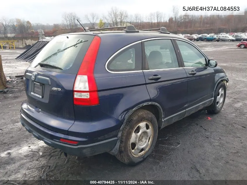 2010 Honda Cr-V Lx VIN: 5J6RE4H37AL084553 Lot: 40794425