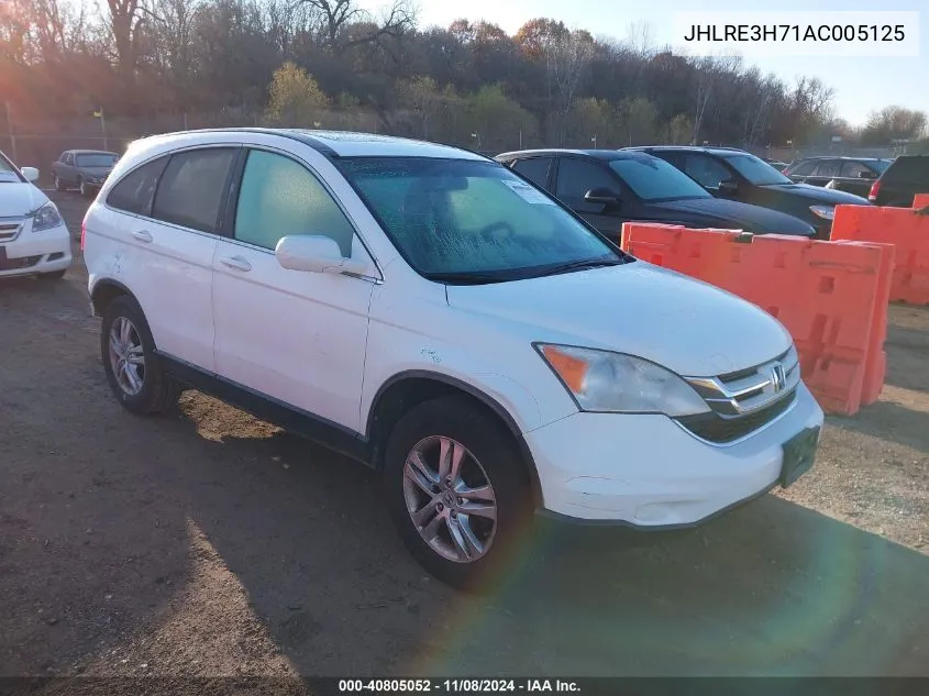 2010 Honda Cr-V Ex-L VIN: JHLRE3H71AC005125 Lot: 40805052