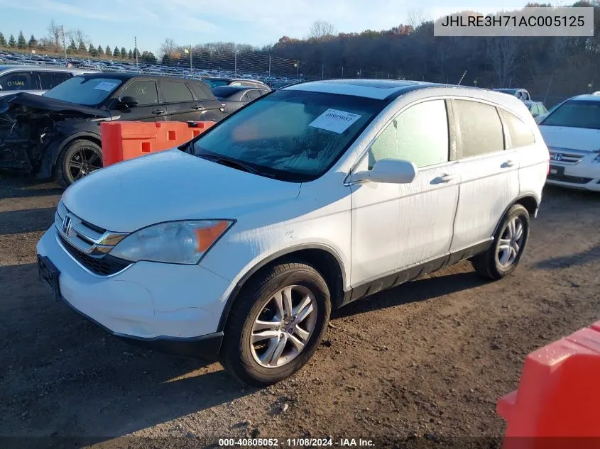 2010 Honda Cr-V Ex-L VIN: JHLRE3H71AC005125 Lot: 40805052