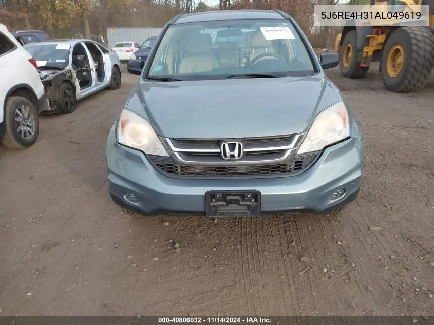 2010 Honda Cr-V Lx VIN: 5J6RE4H31AL049619 Lot: 40806032