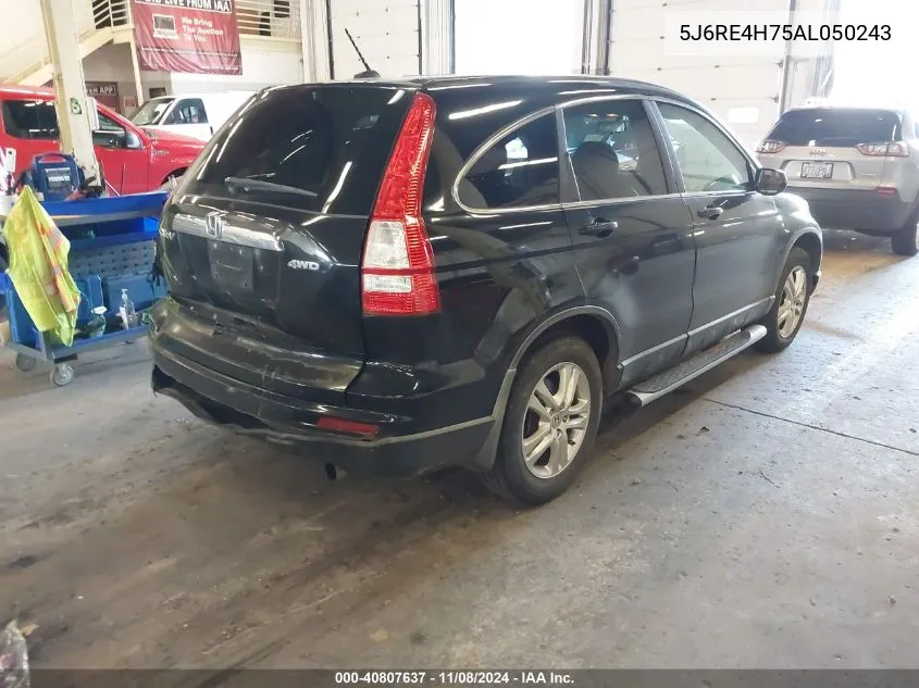 2010 Honda Cr-V Ex-L VIN: 5J6RE4H75AL050243 Lot: 40807637