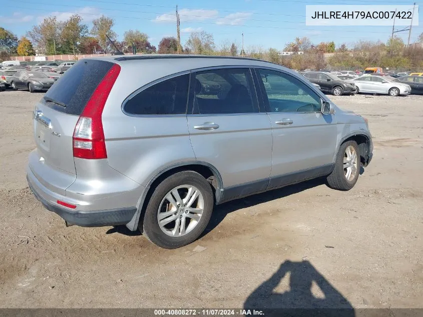 2010 Honda Cr-V Ex-L VIN: JHLRE4H79AC007422 Lot: 40808272