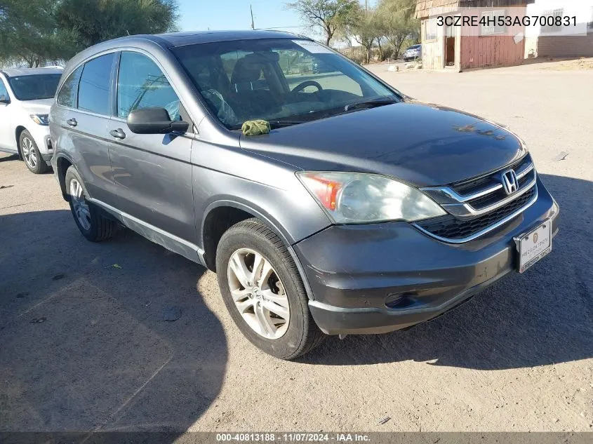 2010 Honda Cr-V Ex VIN: 3CZRE4H53AG700831 Lot: 40813188