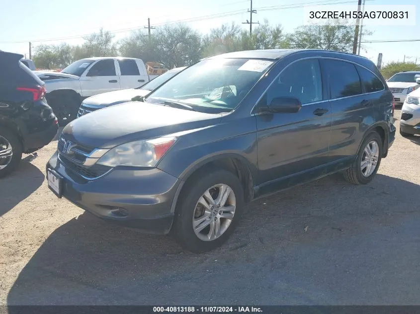 2010 Honda Cr-V Ex VIN: 3CZRE4H53AG700831 Lot: 40813188