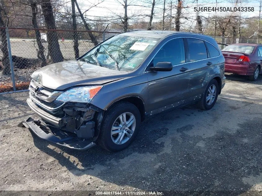 2010 Honda Cr-V Ex VIN: 5J6RE4H50AL043358 Lot: 40817544