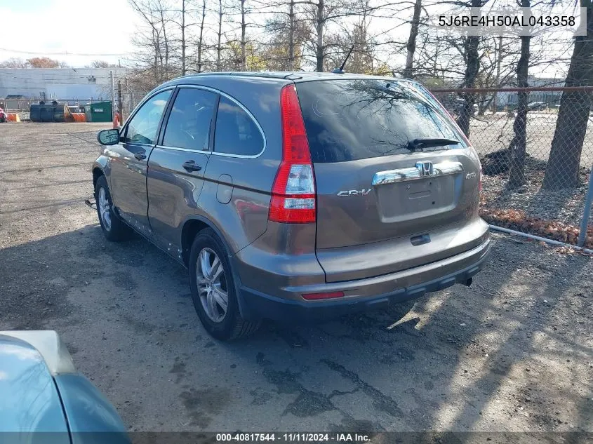 2010 Honda Cr-V Ex VIN: 5J6RE4H50AL043358 Lot: 40817544