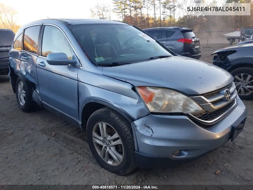 2010 Honda Cr-V Ex-L VIN: 5J6RE4H78AL045411 Lot: 40818571