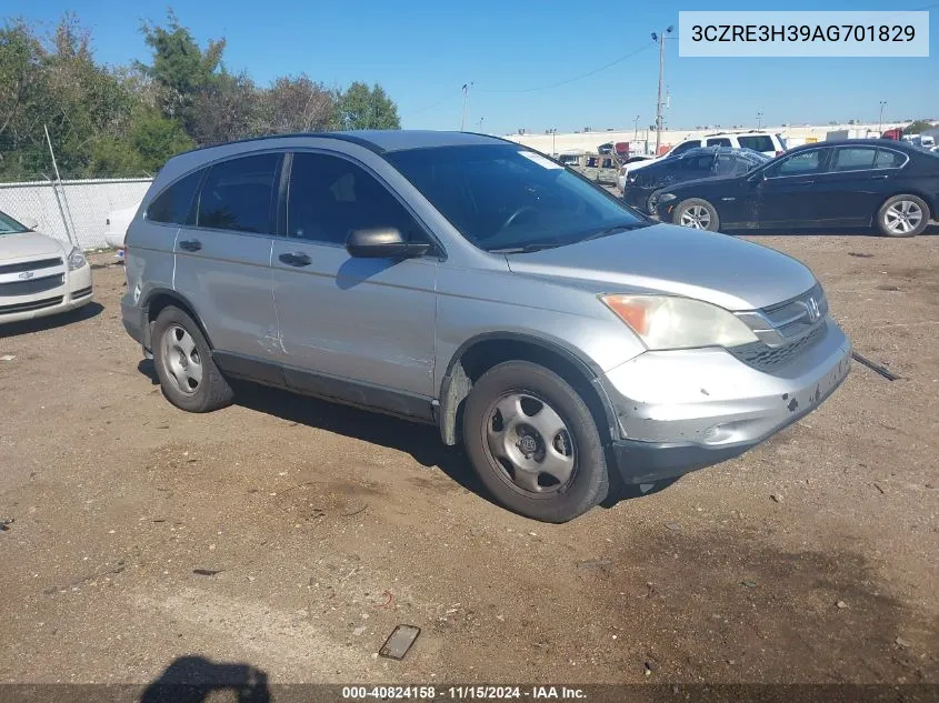 2010 Honda Cr-V Lx VIN: 3CZRE3H39AG701829 Lot: 40824158