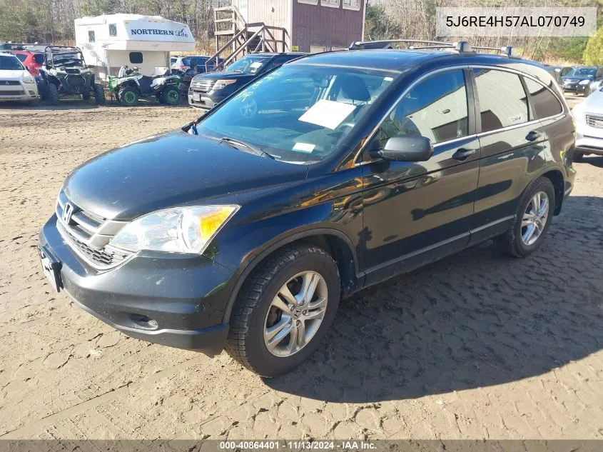 2010 Honda Cr-V Ex VIN: 5J6RE4H57AL070749 Lot: 40864401