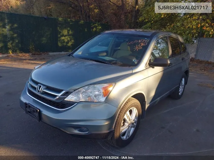 2010 Honda Cr-V Ex VIN: 5J6RE3H5XAL021717 Lot: 40892747