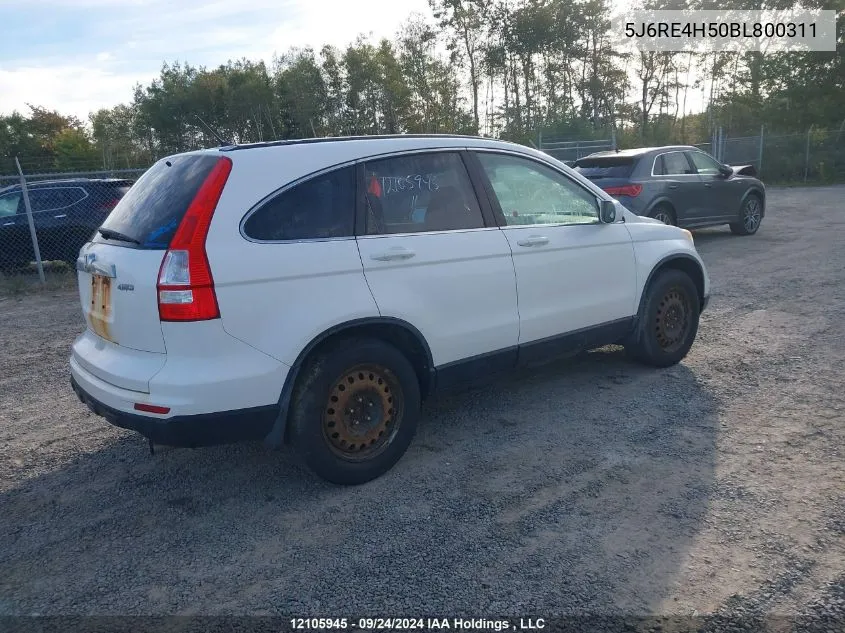 2011 Honda Cr-V VIN: 5J6RE4H50BL800311 Lot: 12105945