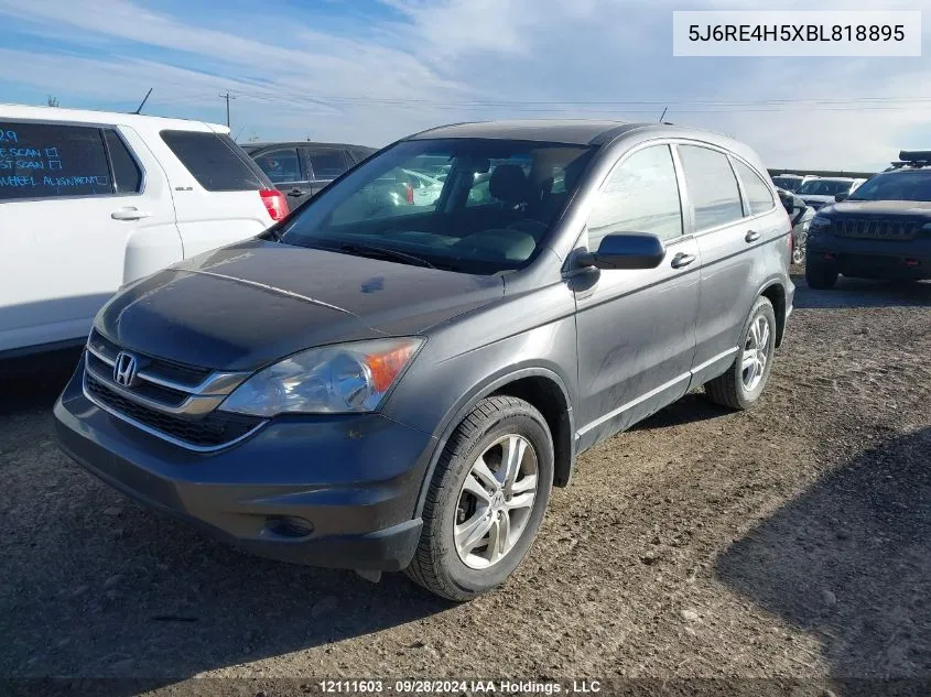 2011 Honda Cr-V Ex VIN: 5J6RE4H5XBL818895 Lot: 12111603