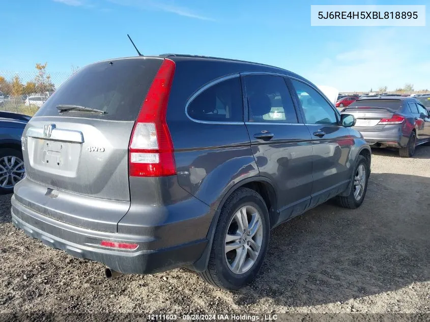 2011 Honda Cr-V Ex VIN: 5J6RE4H5XBL818895 Lot: 12111603