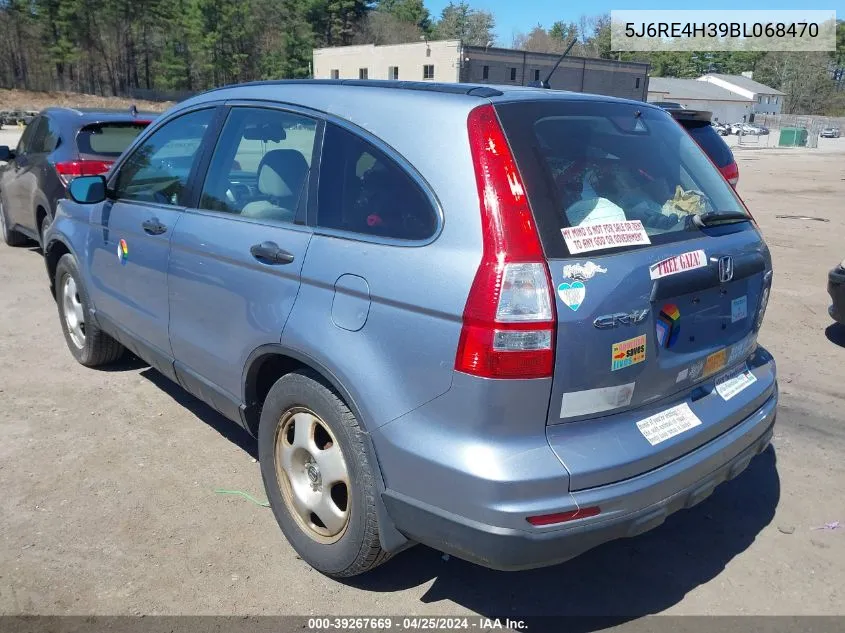 2011 Honda Cr-V Lx VIN: 5J6RE4H39BL068470 Lot: 39267669