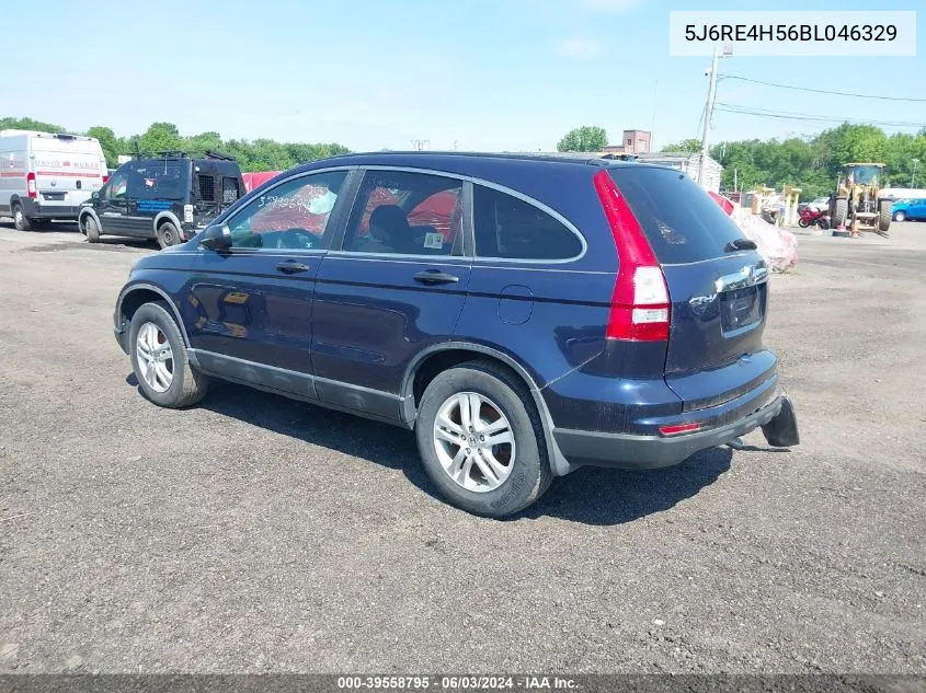 2011 Honda Cr-V Ex VIN: 5J6RE4H56BL046329 Lot: 39558795