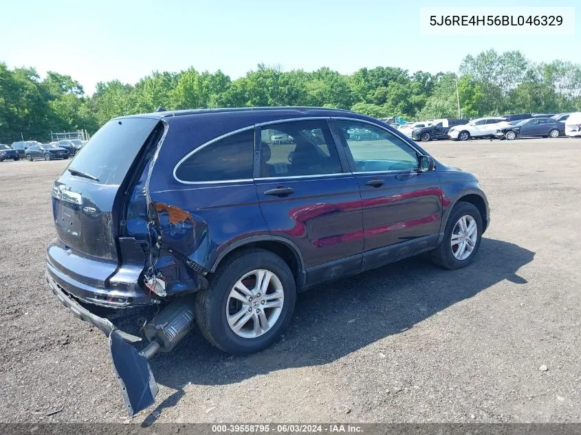 2011 Honda Cr-V Ex VIN: 5J6RE4H56BL046329 Lot: 39558795