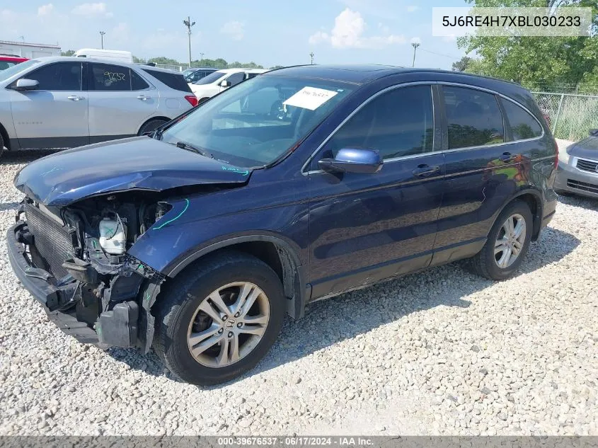 2011 Honda Cr-V Ex-L VIN: 5J6RE4H7XBL030233 Lot: 39676537