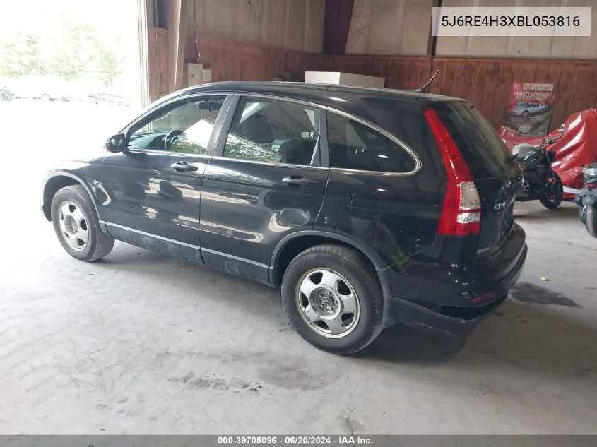 2011 Honda Cr-V Lx VIN: 5J6RE4H3XBL053816 Lot: 39705096