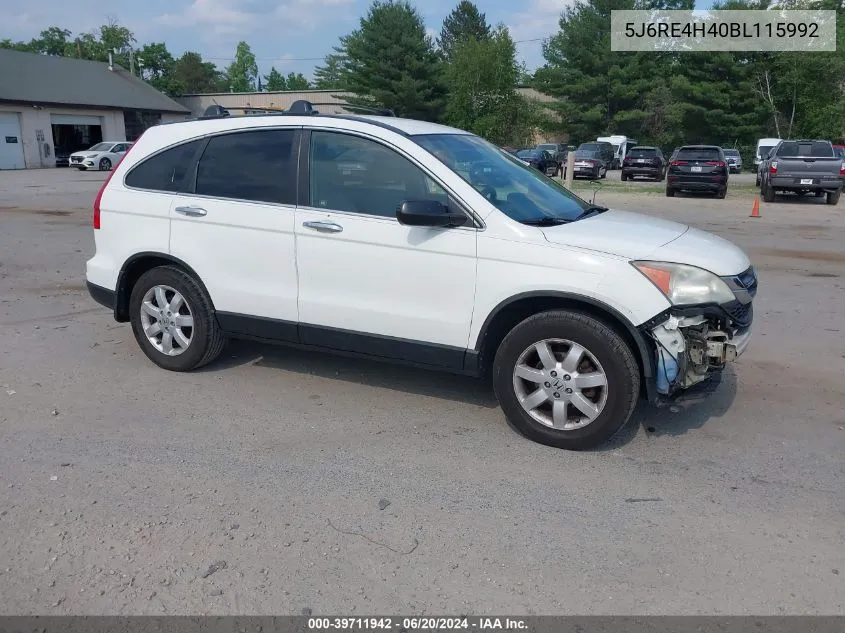 2011 Honda Cr-V Se VIN: 5J6RE4H40BL115992 Lot: 39711942