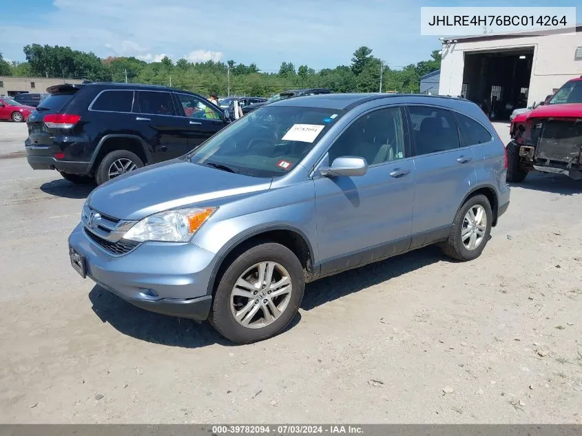 2011 Honda Cr-V Ex-L VIN: JHLRE4H76BC014264 Lot: 39782094