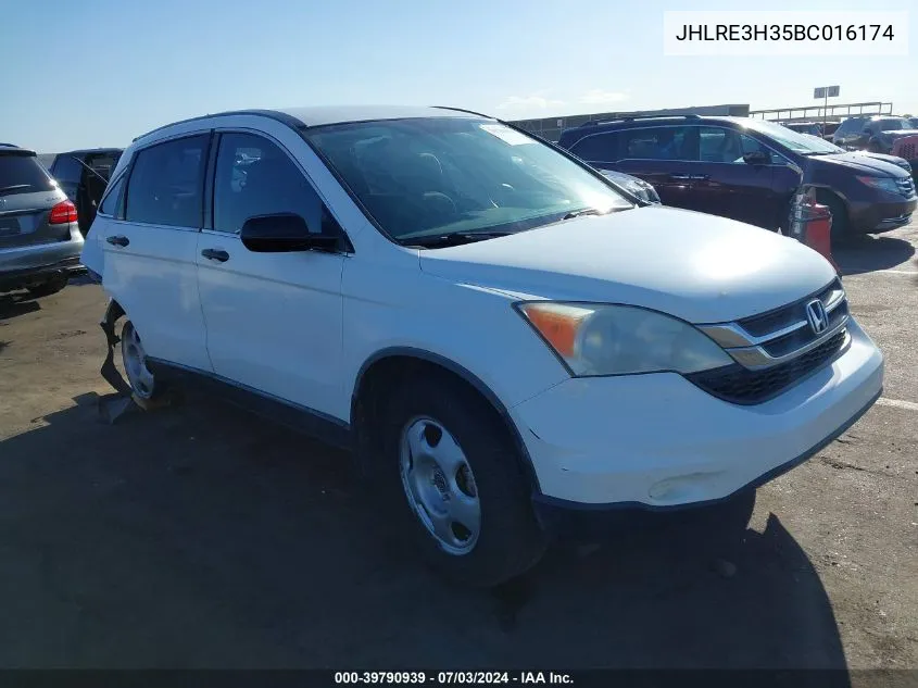 2011 Honda Cr-V Lx VIN: JHLRE3H35BC016174 Lot: 39790939