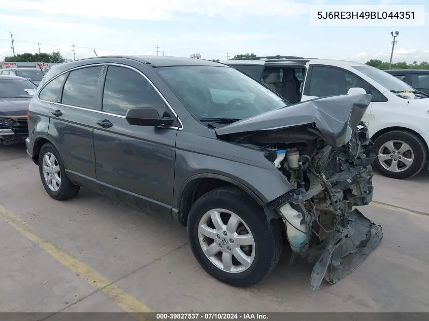 2011 Honda Cr-V Se VIN: 5J6RE3H49BL044351 Lot: 39827537