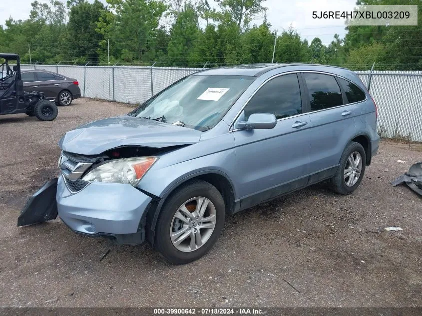 2011 Honda Cr-V Ex-L VIN: 5J6RE4H7XBL003209 Lot: 39900642