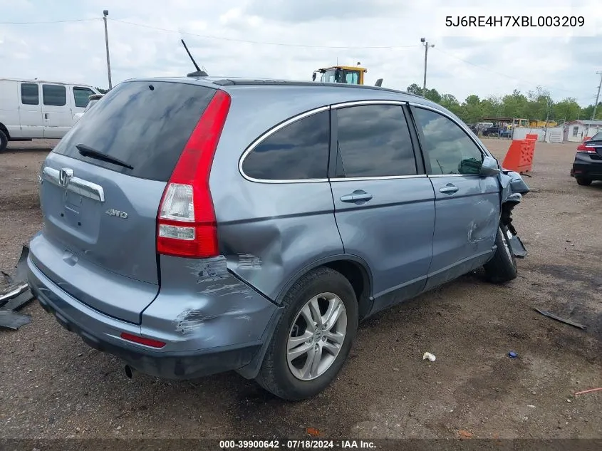 2011 Honda Cr-V Ex-L VIN: 5J6RE4H7XBL003209 Lot: 39900642