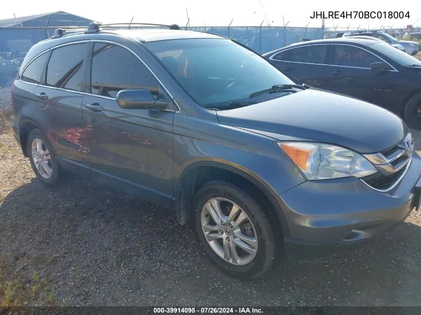 2011 Honda Cr-V Ex-L VIN: JHLRE4H70BC018004 Lot: 39914095