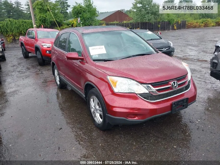 2011 Honda Cr-V Ex-L VIN: 5J6RE4H78BL033468 Lot: 39933444