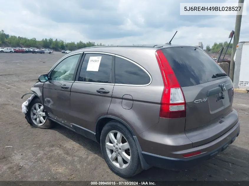 2011 Honda Cr-V Se VIN: 5J6RE4H49BL028527 Lot: 40800330