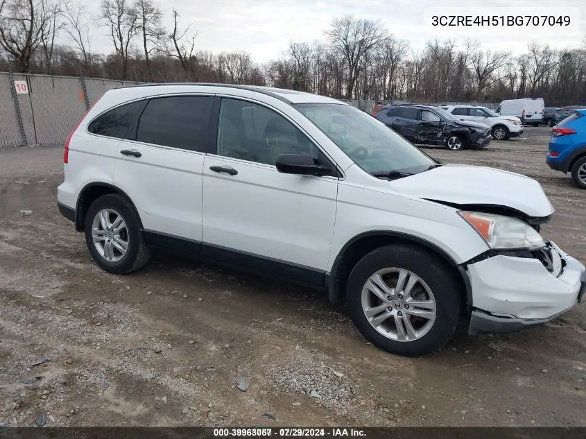 2011 Honda Cr-V Ex VIN: 3CZRE4H51BG707049 Lot: 39963057