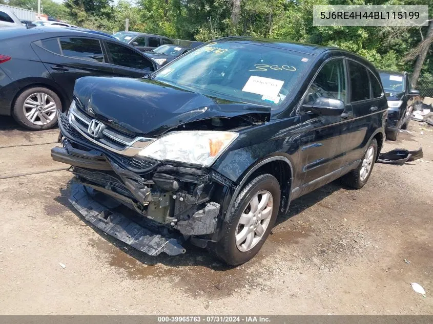 2011 Honda Cr-V Se VIN: 5J6RE4H44BL115199 Lot: 39965763