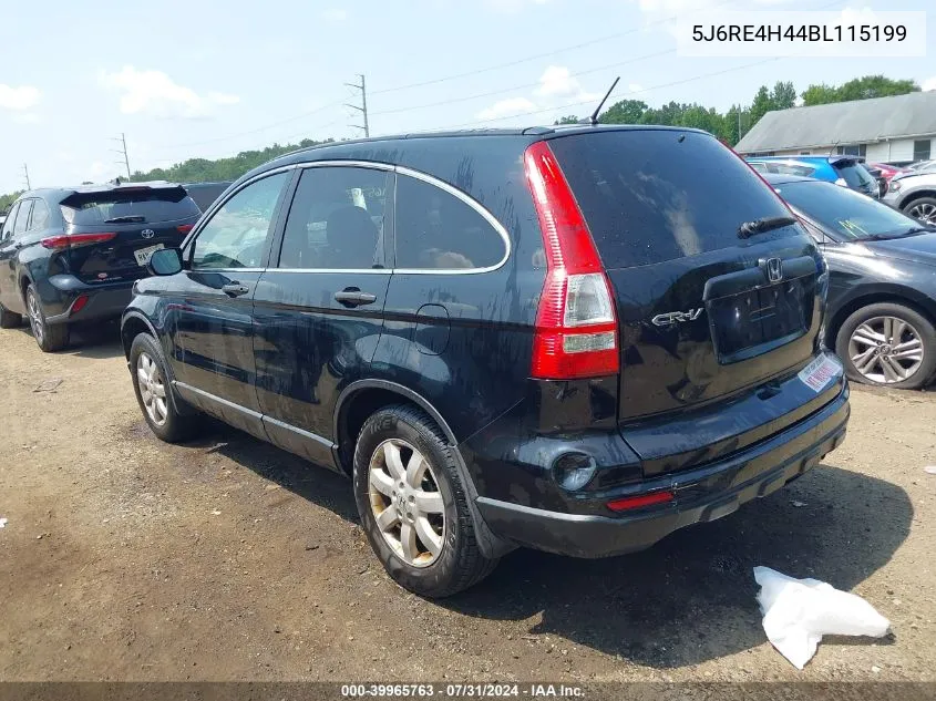 2011 Honda Cr-V Se VIN: 5J6RE4H44BL115199 Lot: 39965763