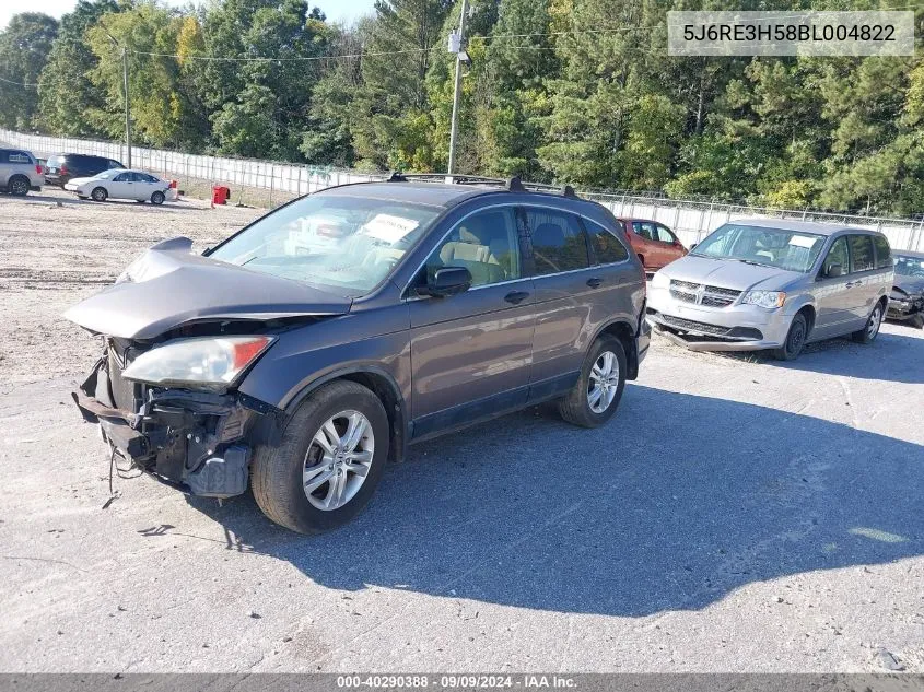 2011 Honda Cr-V Ex VIN: 5J6RE3H58BL004822 Lot: 40290388