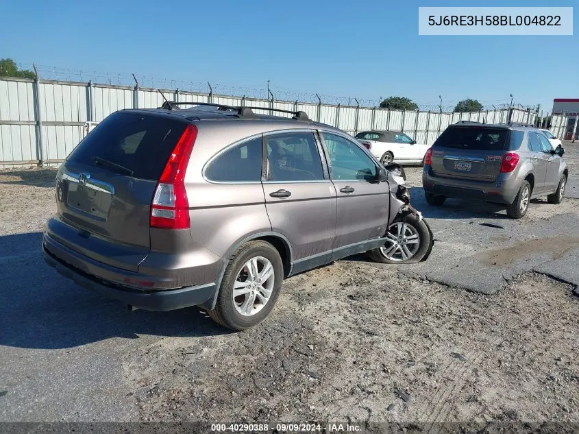 2011 Honda Cr-V Ex VIN: 5J6RE3H58BL004822 Lot: 40290388