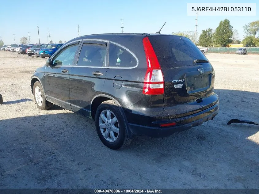 2011 Honda Cr-V Se VIN: 5J6RE4H42BL053110 Lot: 40478396