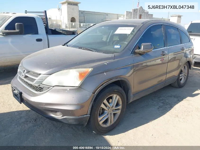 5J6RE3H7XBL047348 2011 Honda Cr-V Ex-L