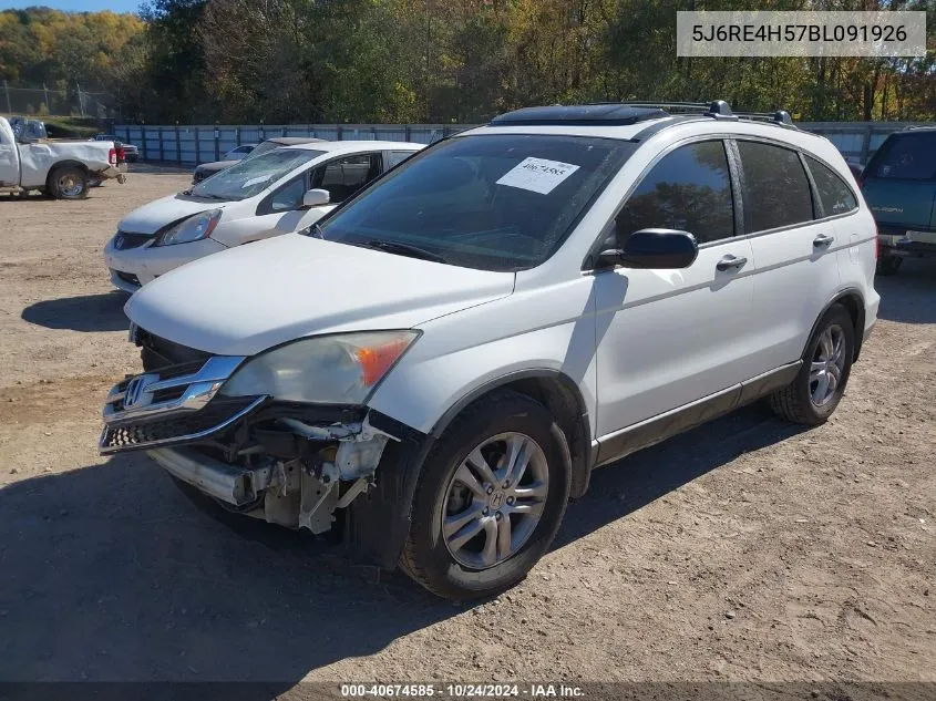 5J6RE4H57BL091926 2011 Honda Cr-V Ex