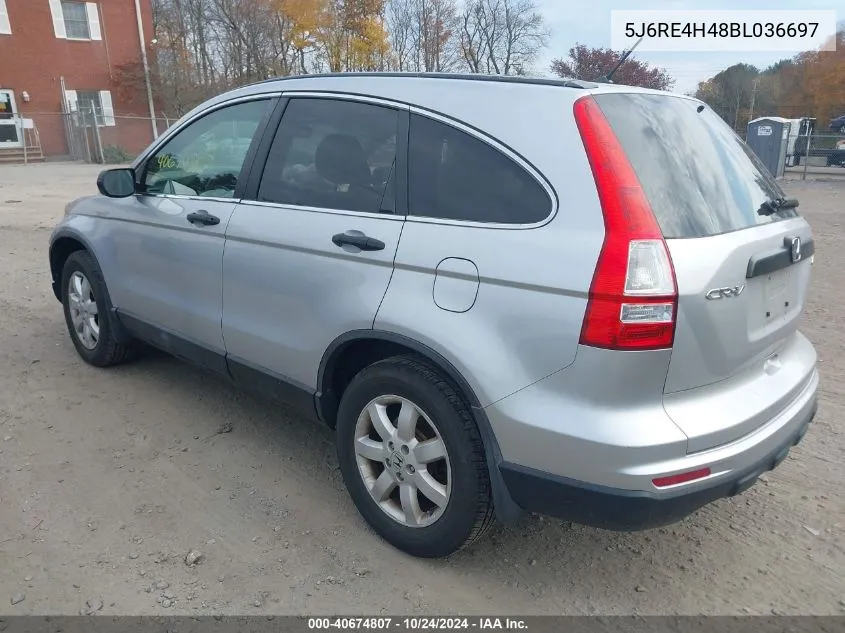 2011 Honda Cr-V Se VIN: 5J6RE4H48BL036697 Lot: 40674807