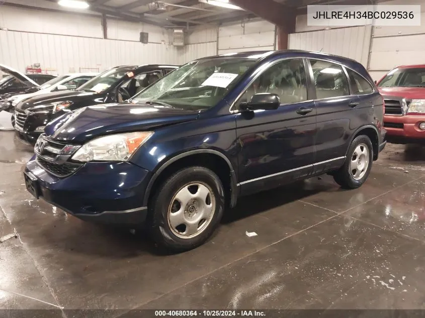 JHLRE4H34BC029536 2011 Honda Cr-V Lx