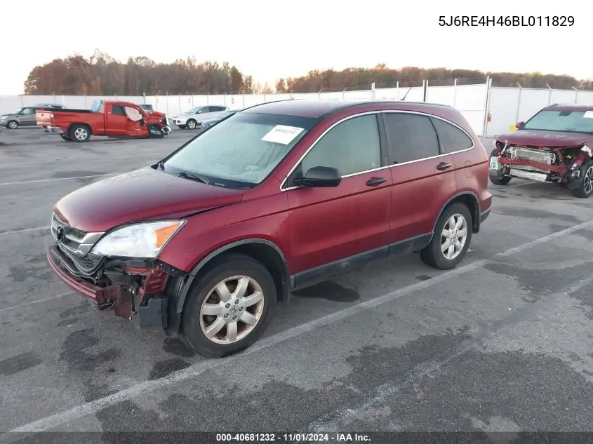 2011 Honda Cr-V Se VIN: 5J6RE4H46BL011829 Lot: 40681232